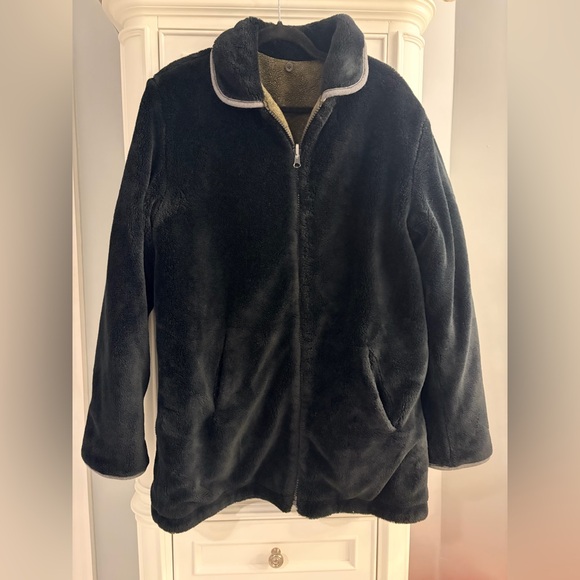 VTG Wild Horses Reversible Hooded Fleece Unique Western Men M Women XL - Picture 7 of 11